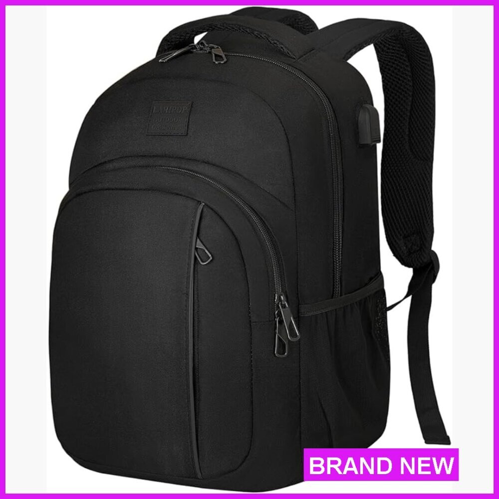 Travel Laptop Backpack with USB Charging Port Water-Resistant Daypack Work